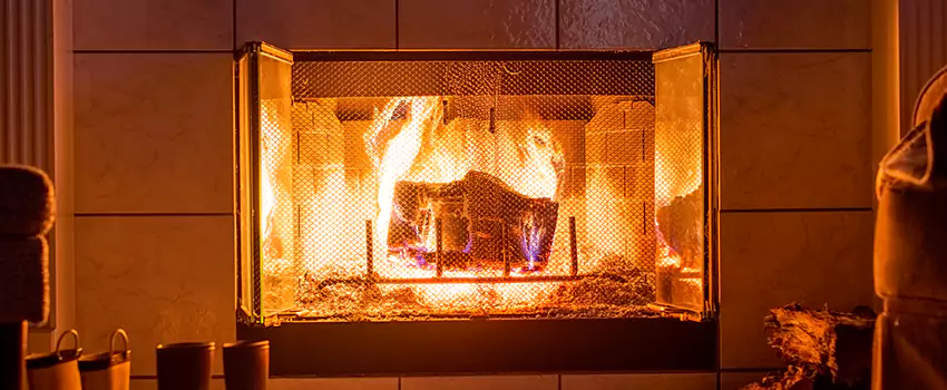 Mendota Hearth Landscape Fireplace Installation in Mustang, Oklahoma